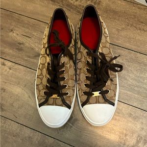 Barely used COACH signature shoes
